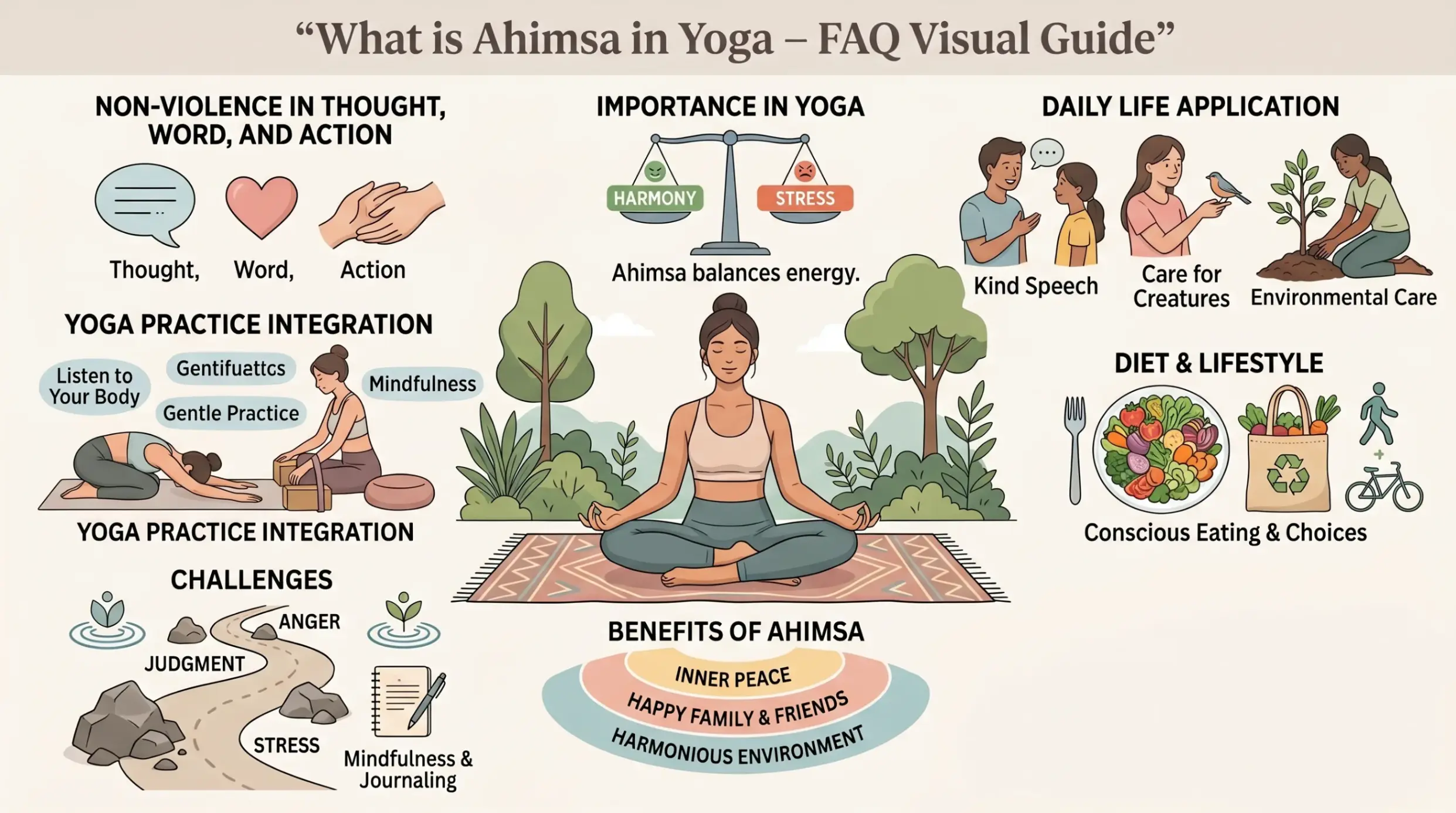 What is ahimsa in yoga non-violence and inner peace guide