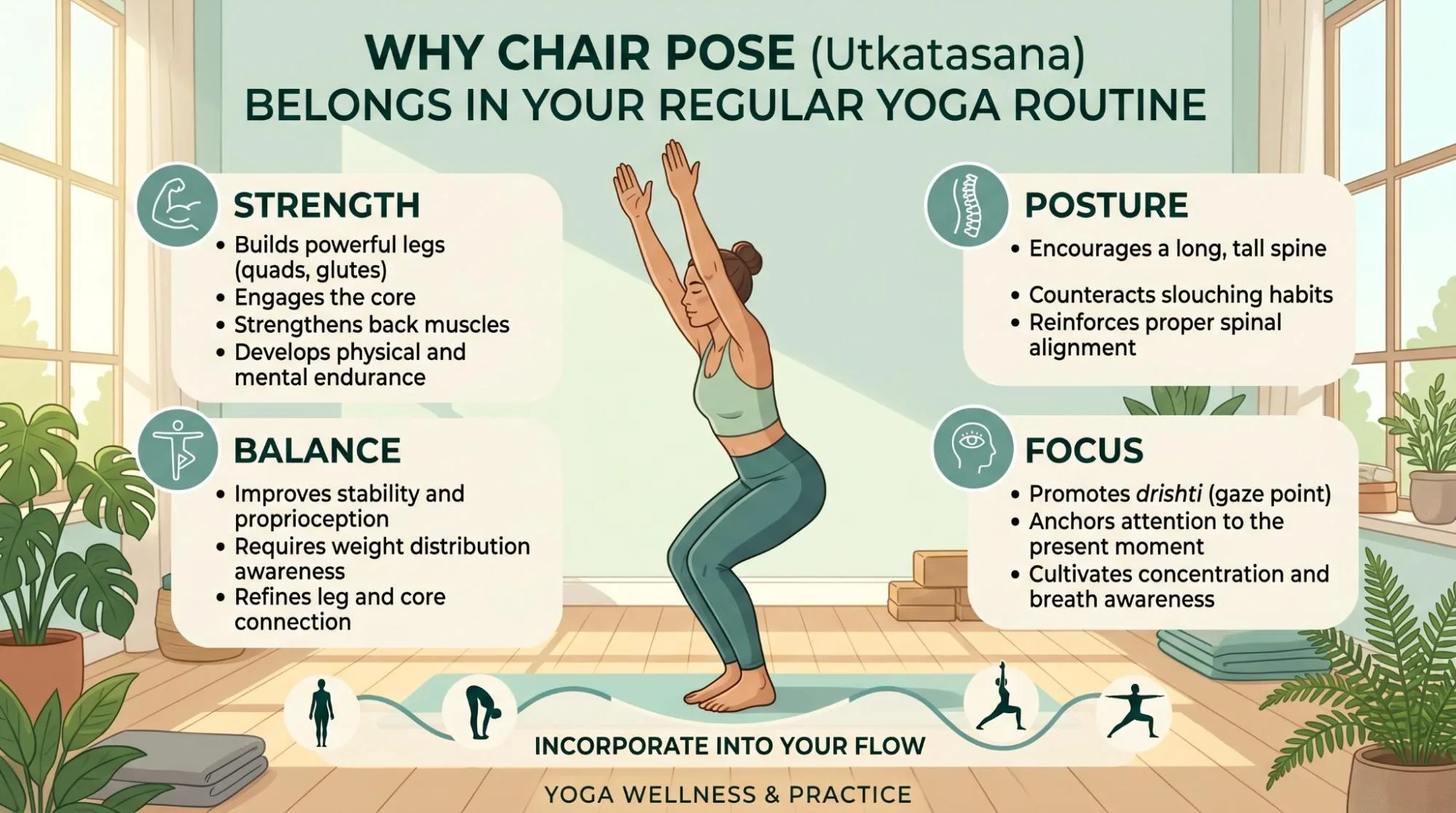 Chair Pose Utkatasana Benefits: 7 Powerful Steps