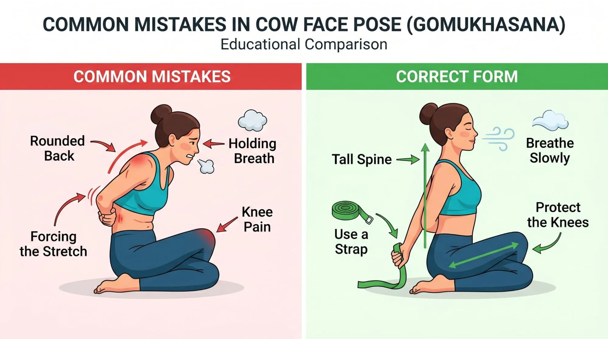7 Powerful Cow Face Pose Yoga Benefits
