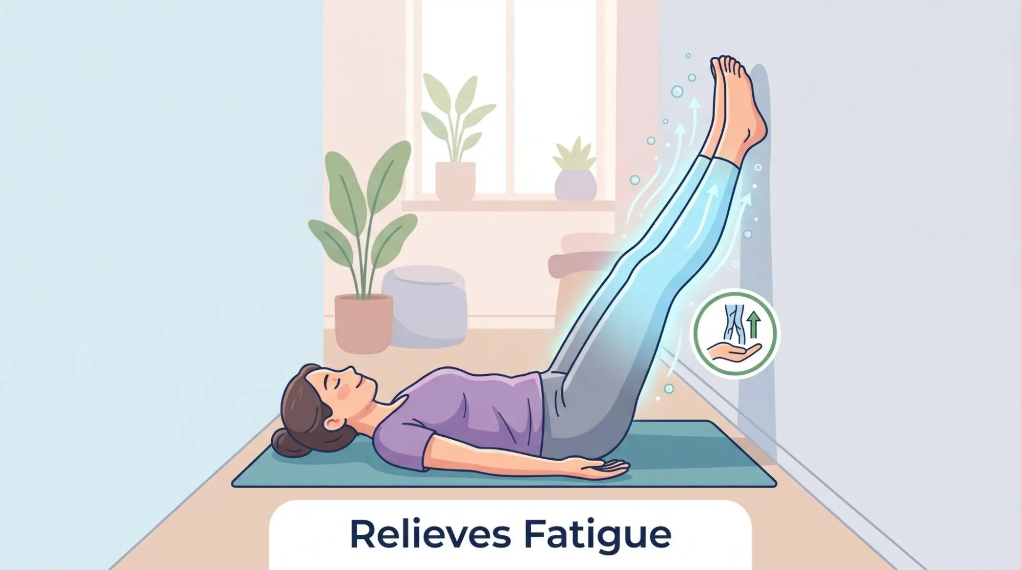 Legs Up the Wall Pose benefits for relaxation and blood flow