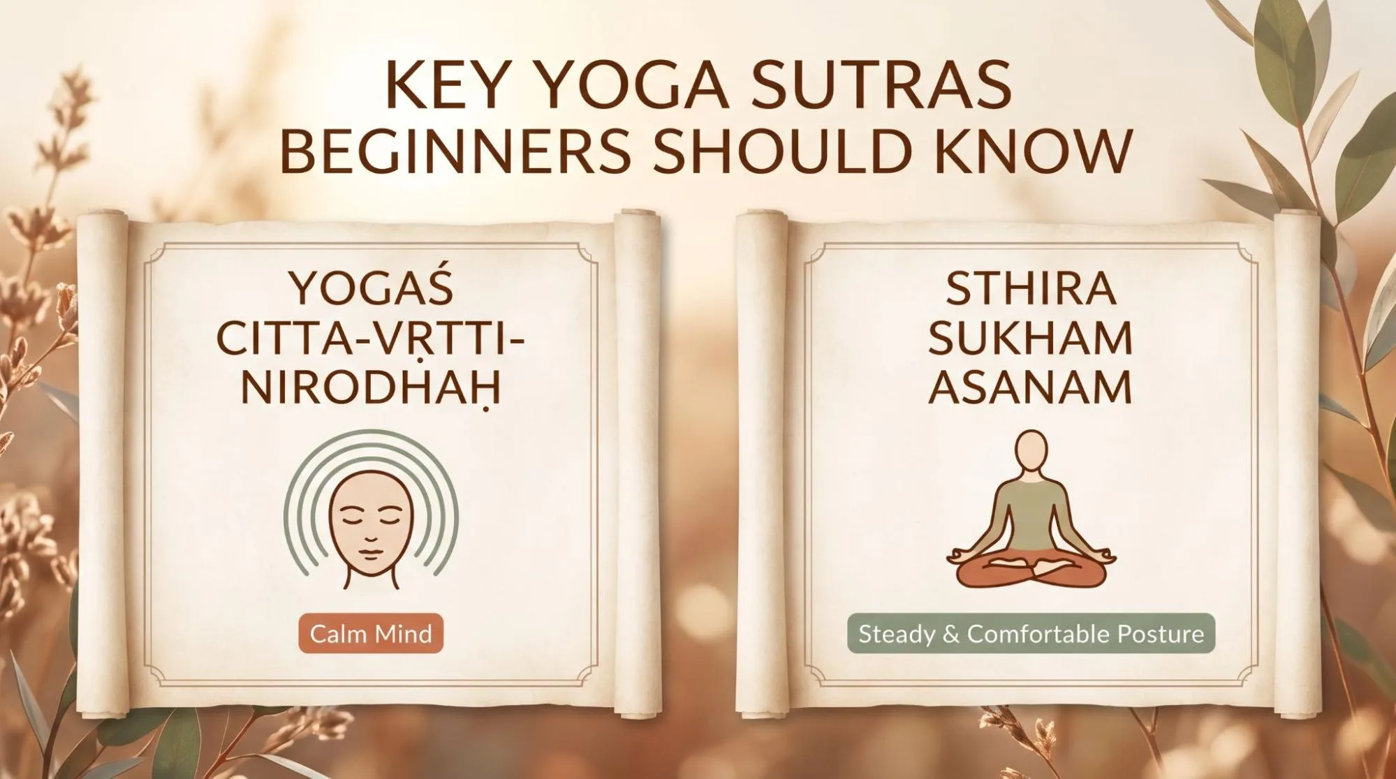 7 Powerful Patanjali Yoga Sutras for Beginners: Meaning & Practice