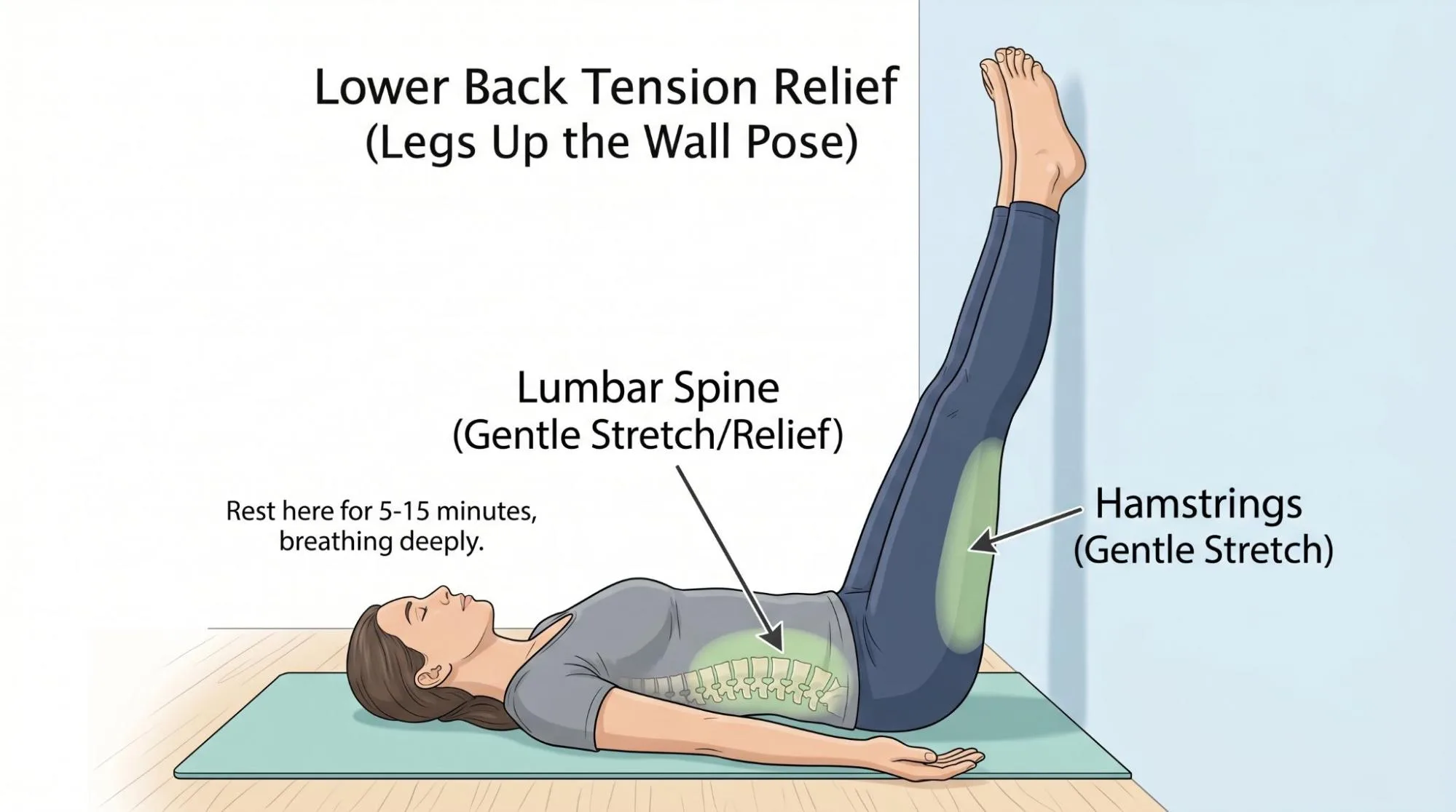 Legs Up the Wall Pose benefits for relaxation and blood flow