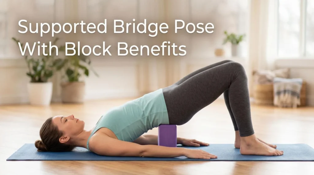 7 Supported Bridge Pose With Block Benefits: Simple Yoga Guide