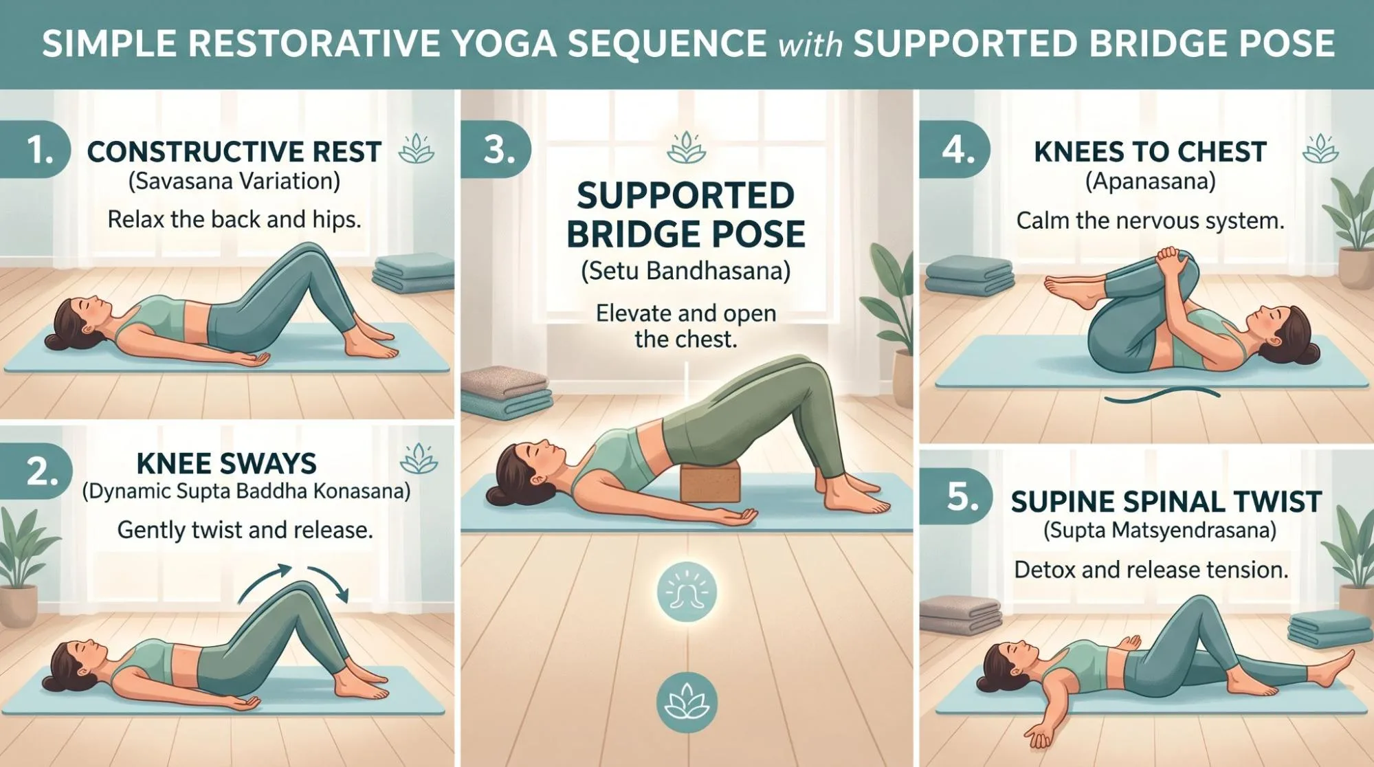 7 Supported Bridge Pose With Block Benefits: Simple Yoga Guide