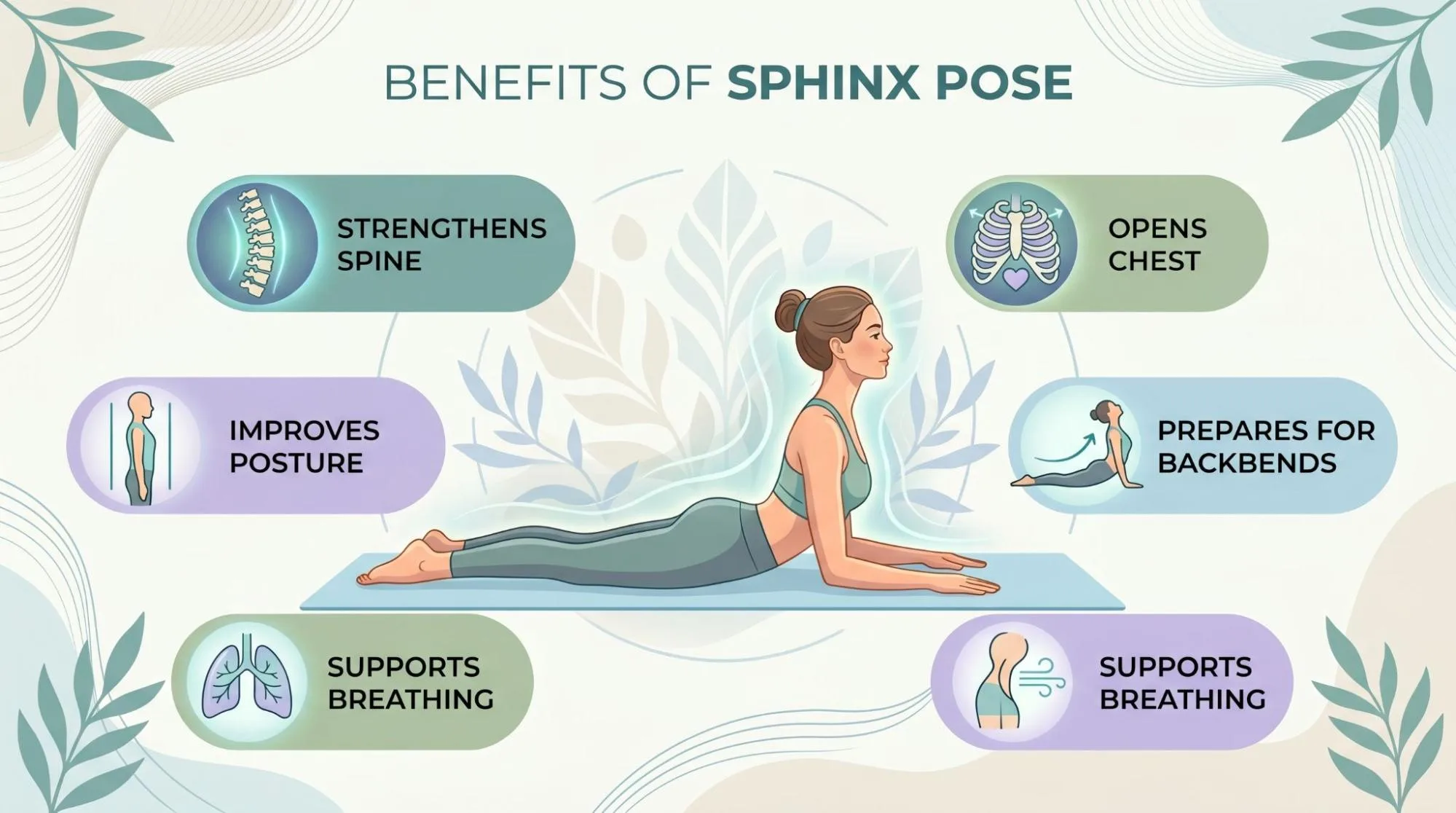 Sphinx Pose Yoga for Beginners: 7 Benefits, Steps, Tips & Safety