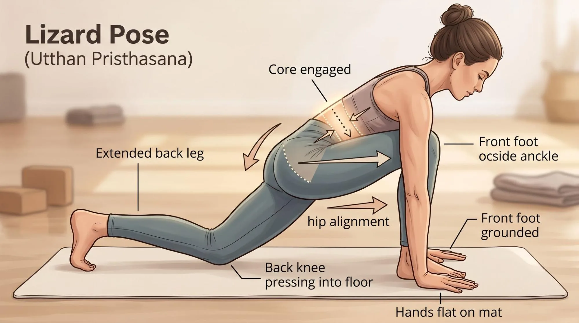 7 Powerful Lizard Pose Yoga Benefits for Flexibility
