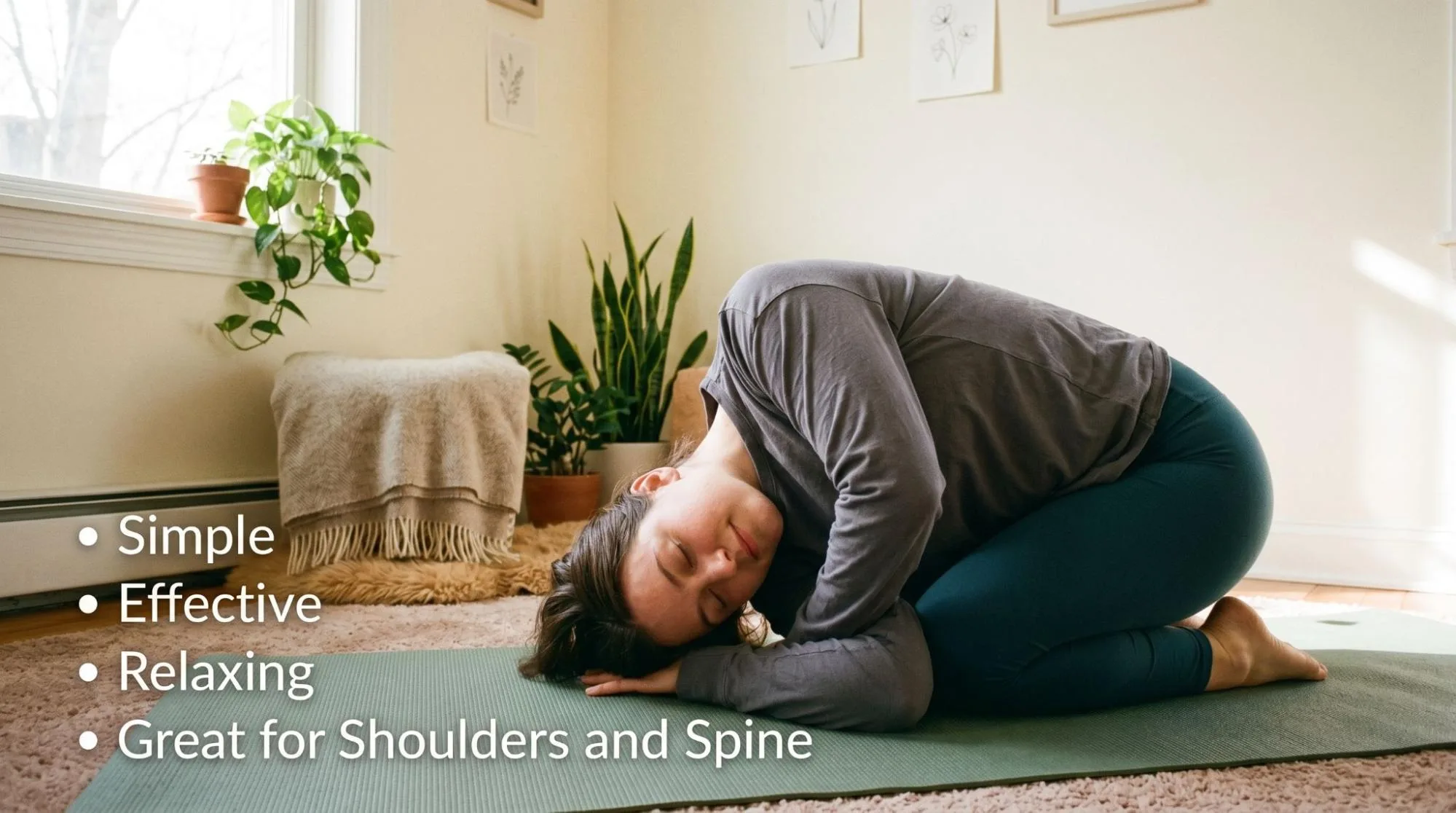 7 Powerful Thread the Needle Pose Yoga Benefits