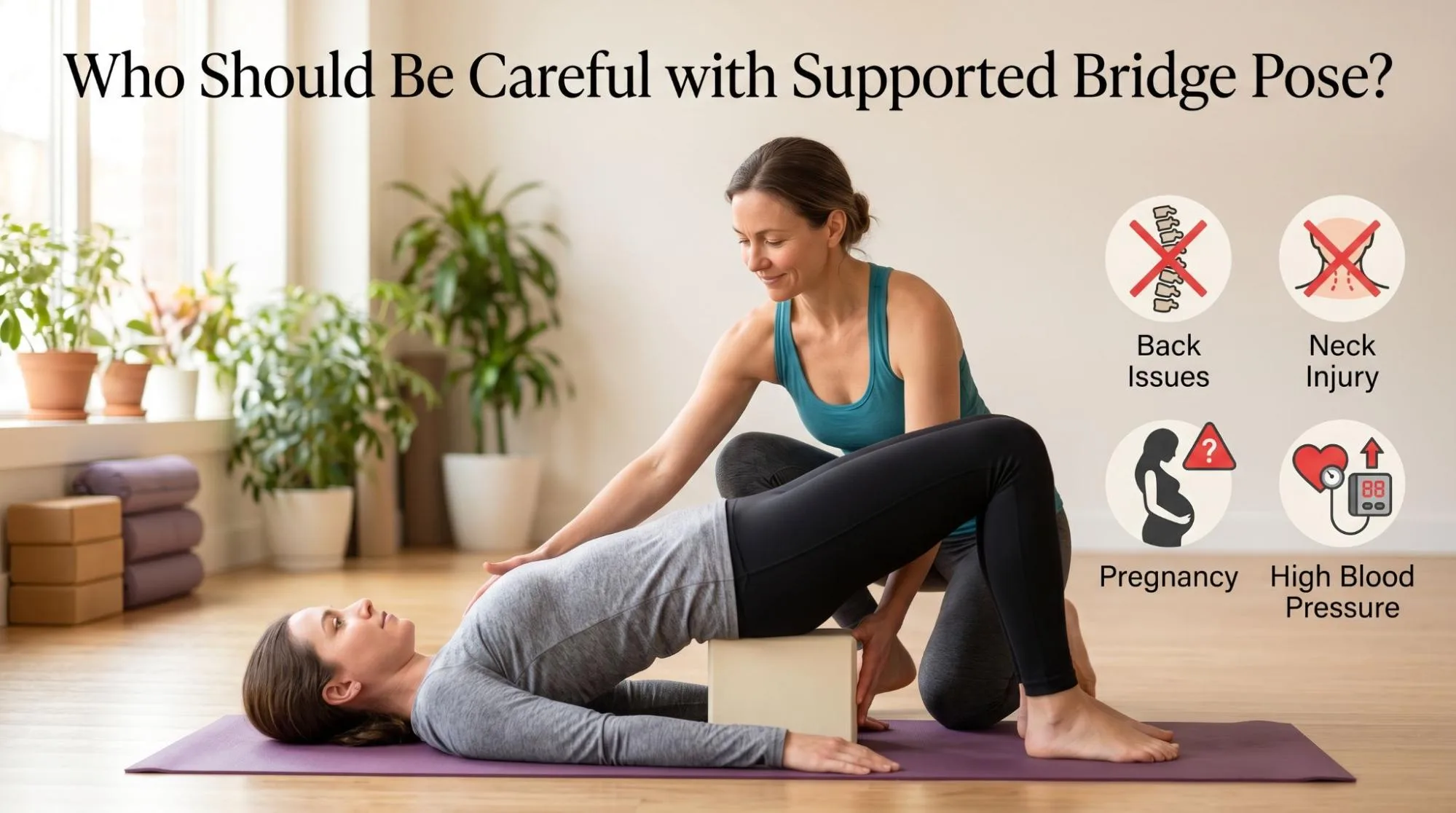 7 Supported Bridge Pose With Block Benefits: Simple Yoga Guide
