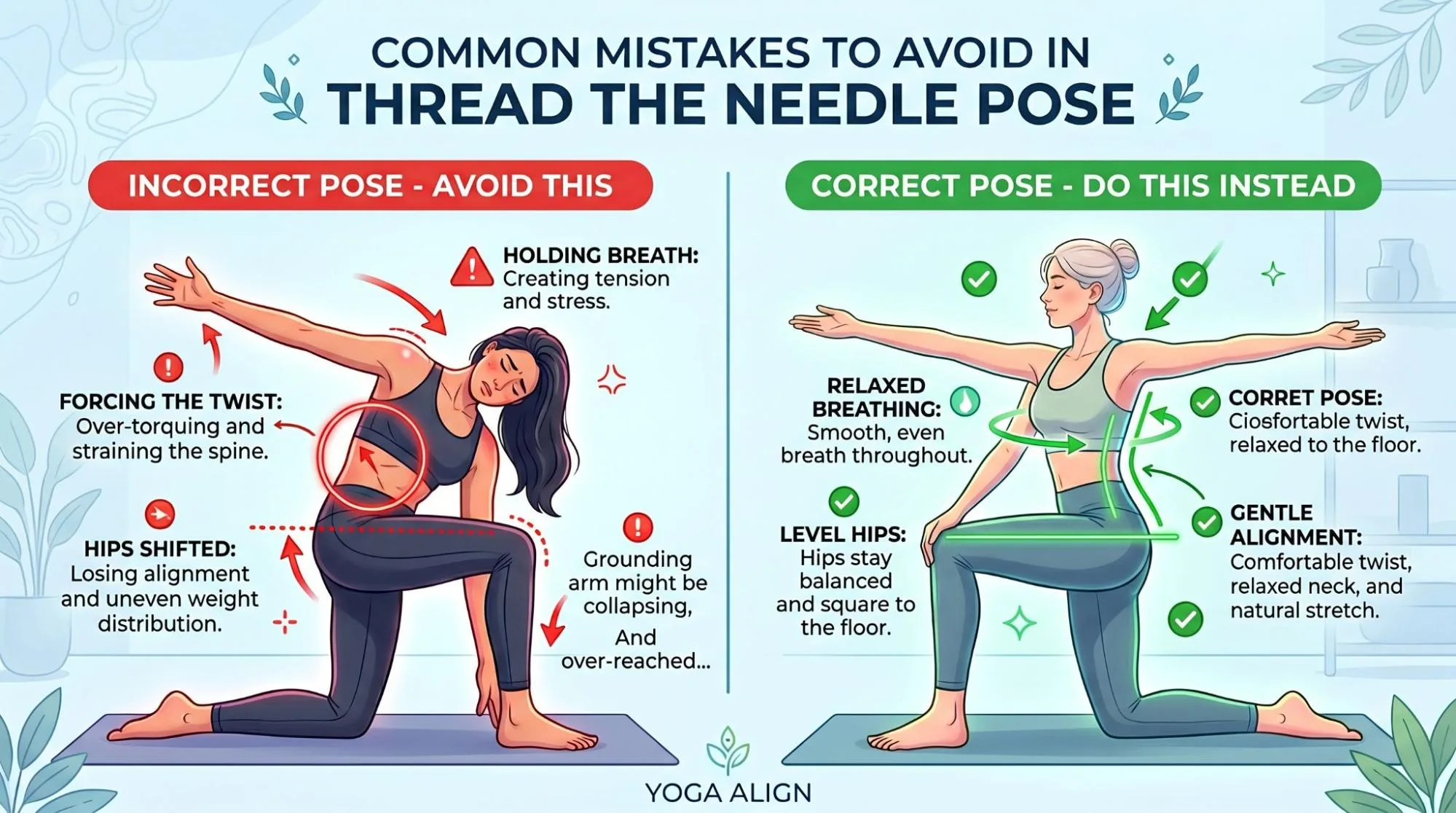 7 Powerful Thread the Needle Pose Yoga Benefits