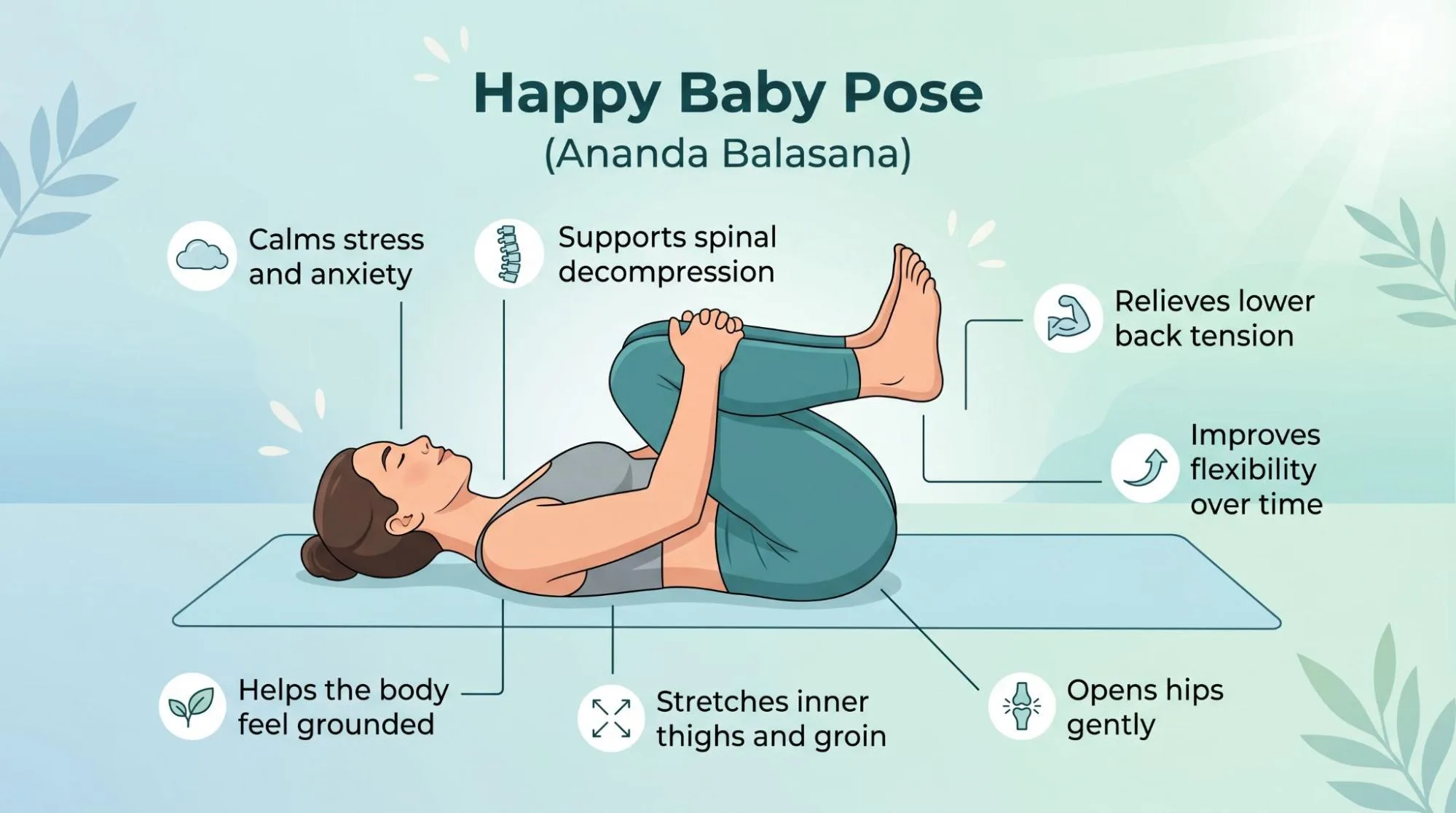 7 Happy Baby Pose Yoga Benefits for Beginners