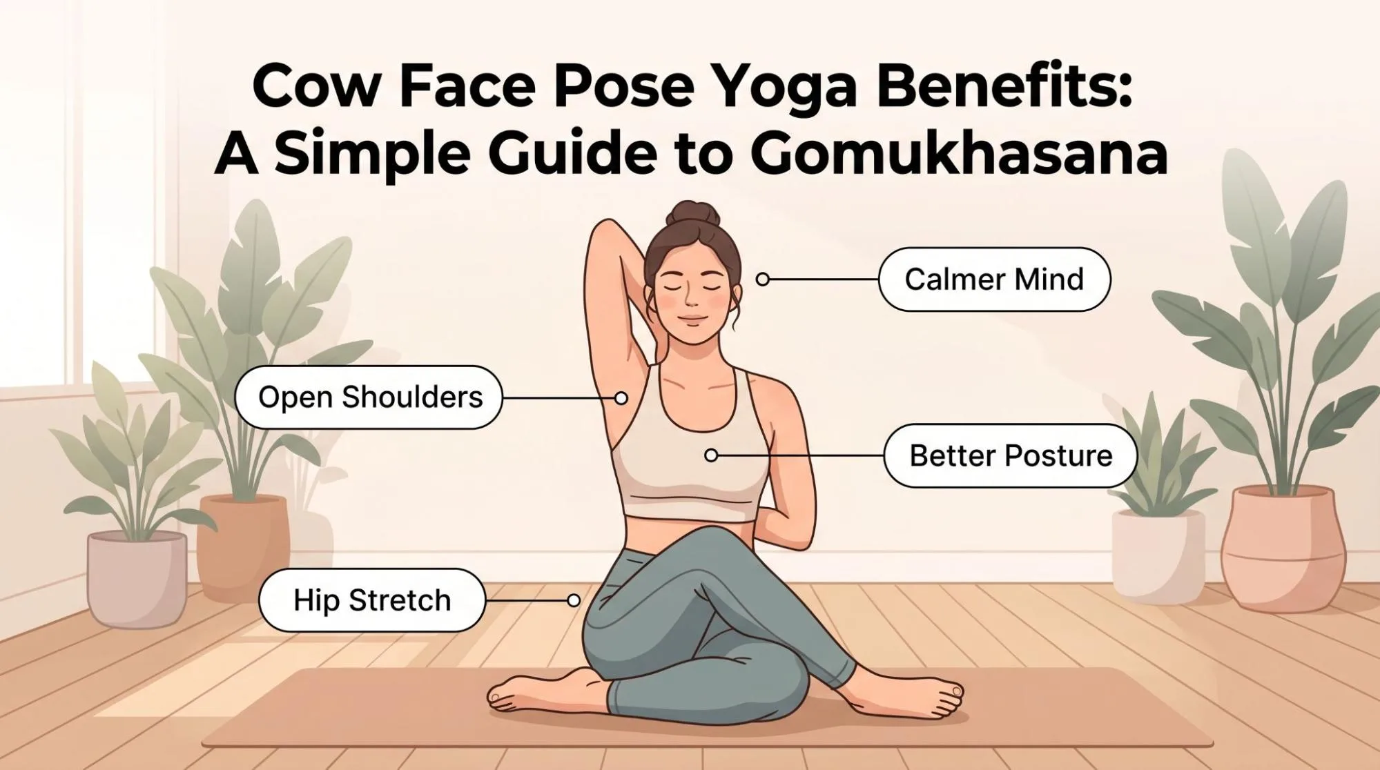 7 Powerful Cow Face Pose Yoga Benefits