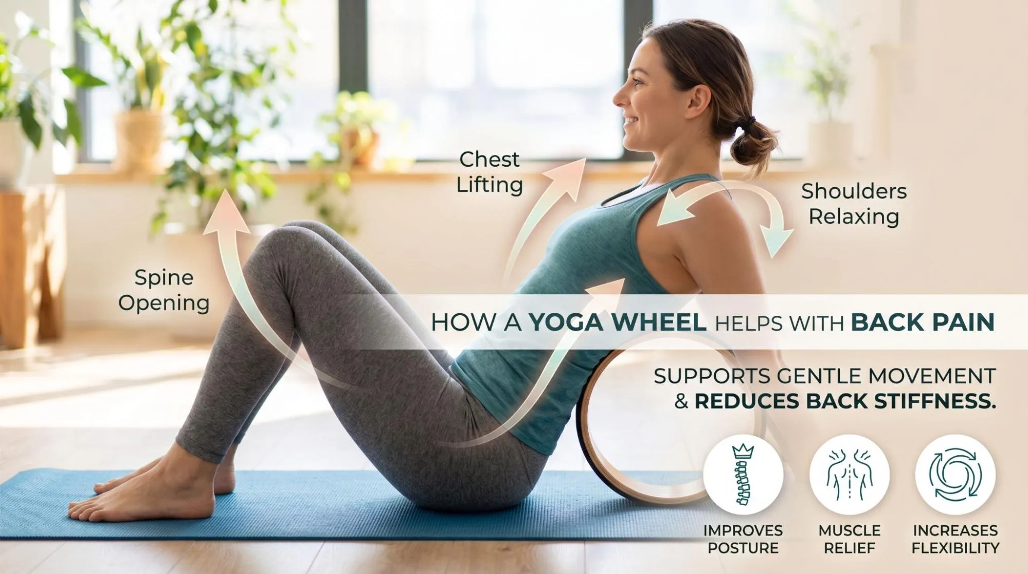 yoga wheel benefits for back pain