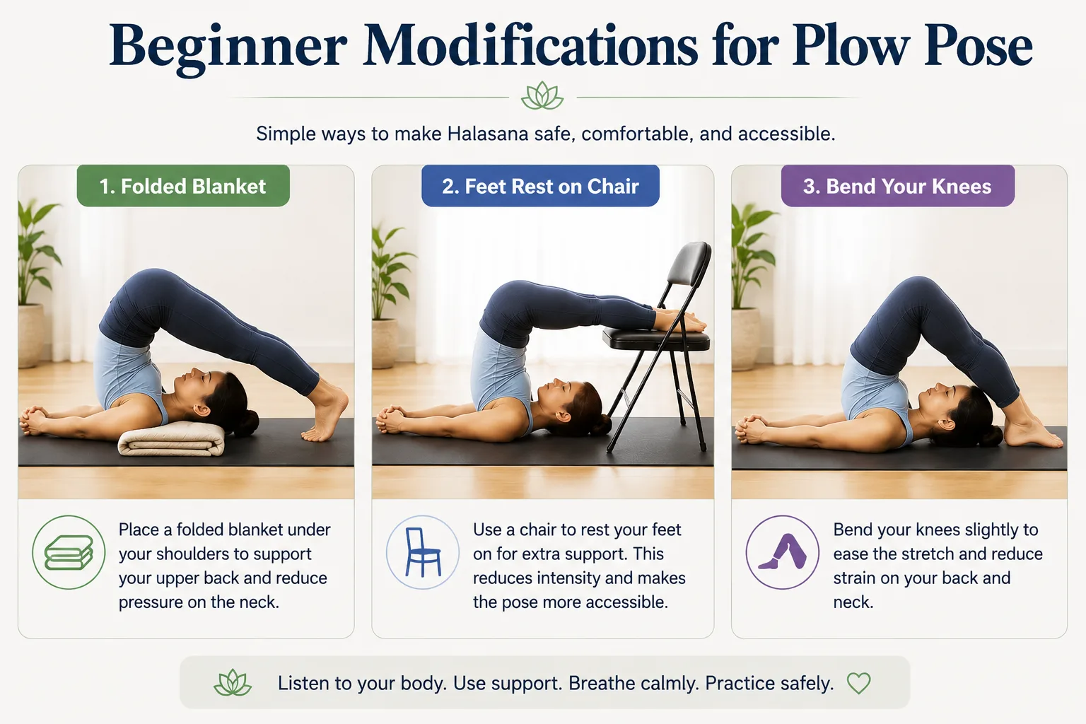 Plow Pose Halasana Step by Step Guide: 8 Safe Tips