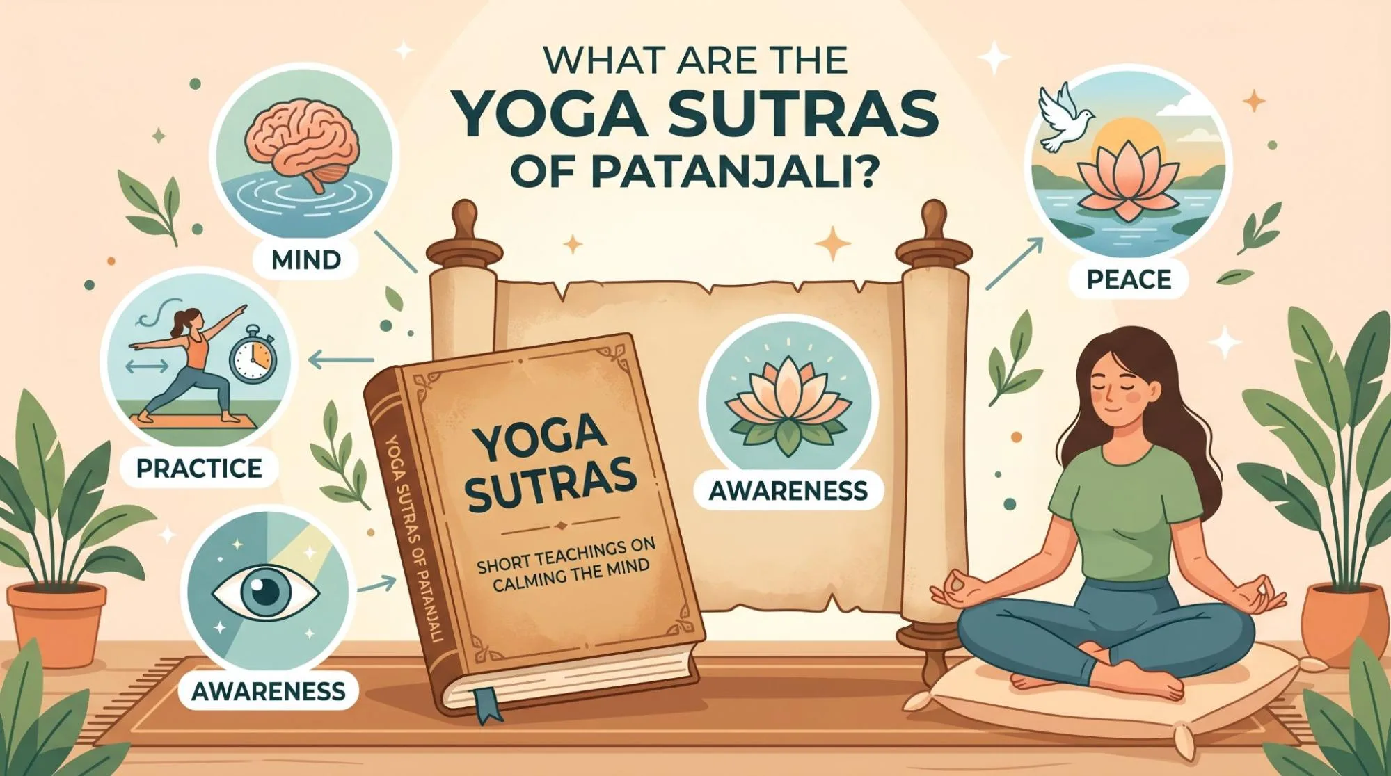 7 Powerful Patanjali Yoga Sutras for Beginners: Meaning & Practice