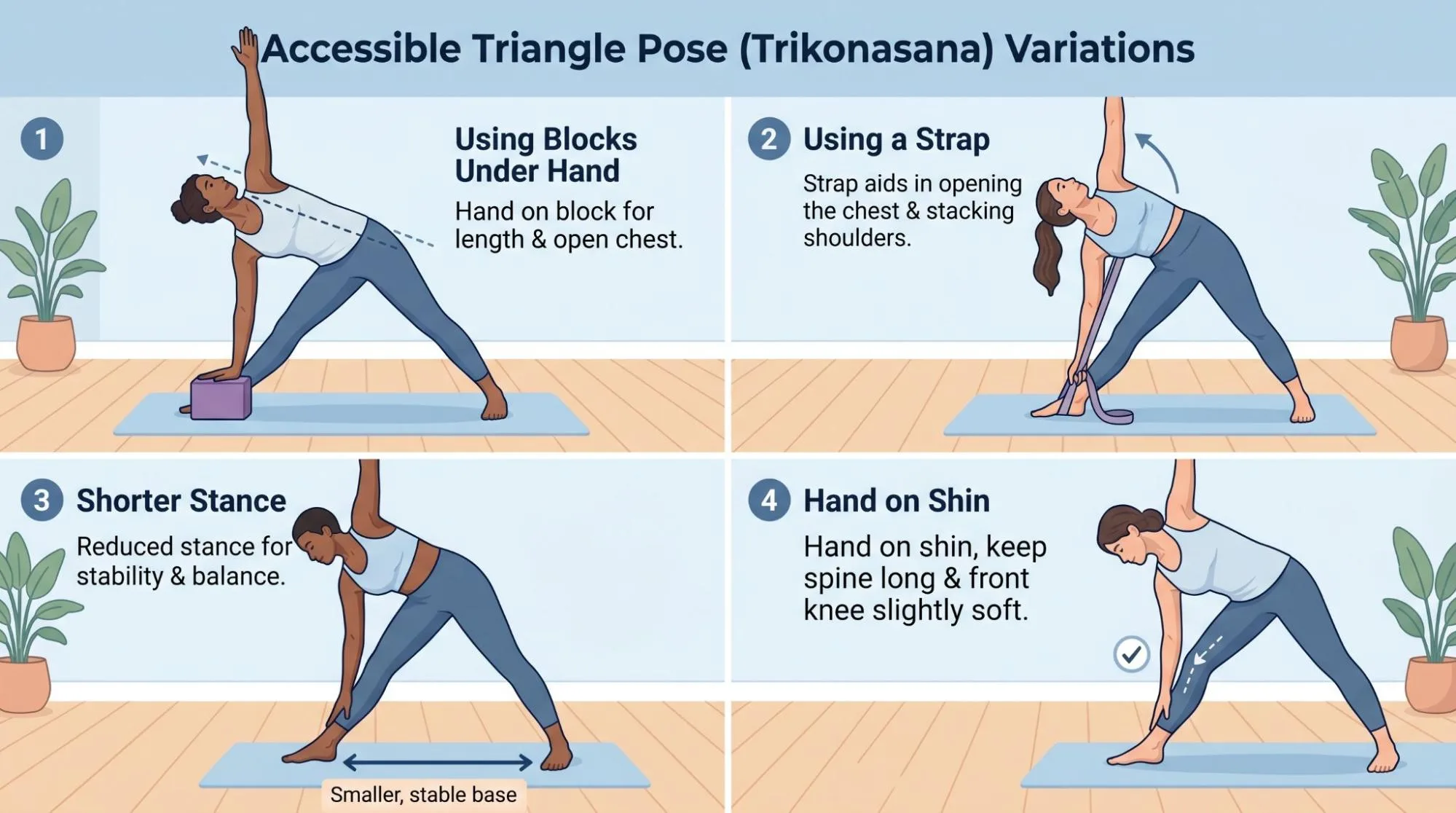 triangle pose yoga common mistakes