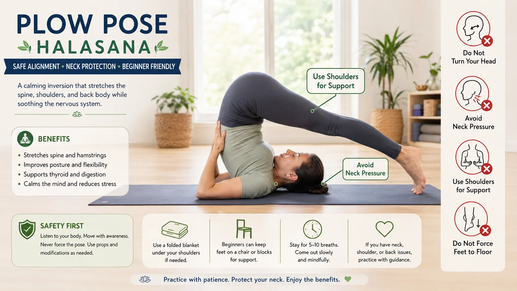 Plow Pose Halasana Step by Step Guide: 8 Safe Tips