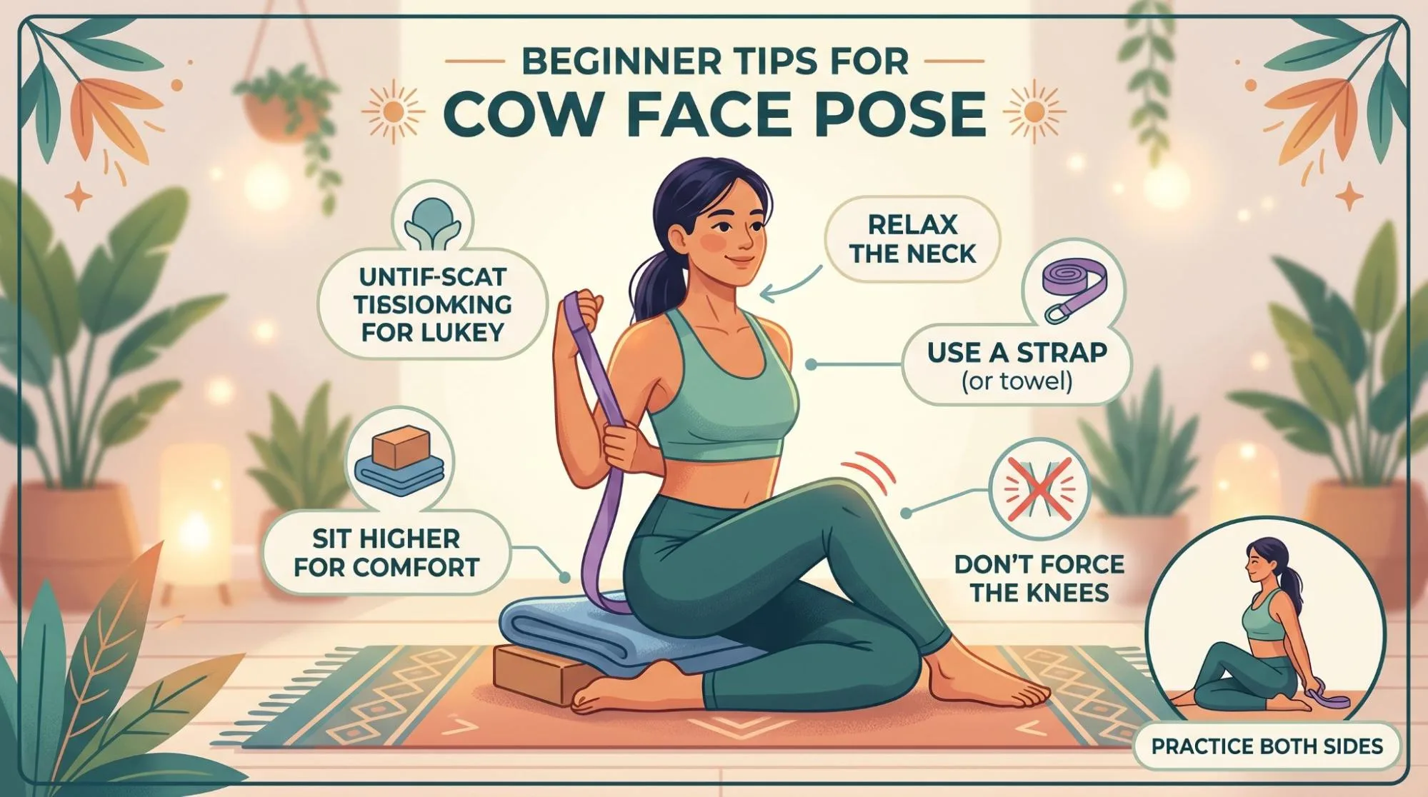 7 Powerful Cow Face Pose Yoga Benefits