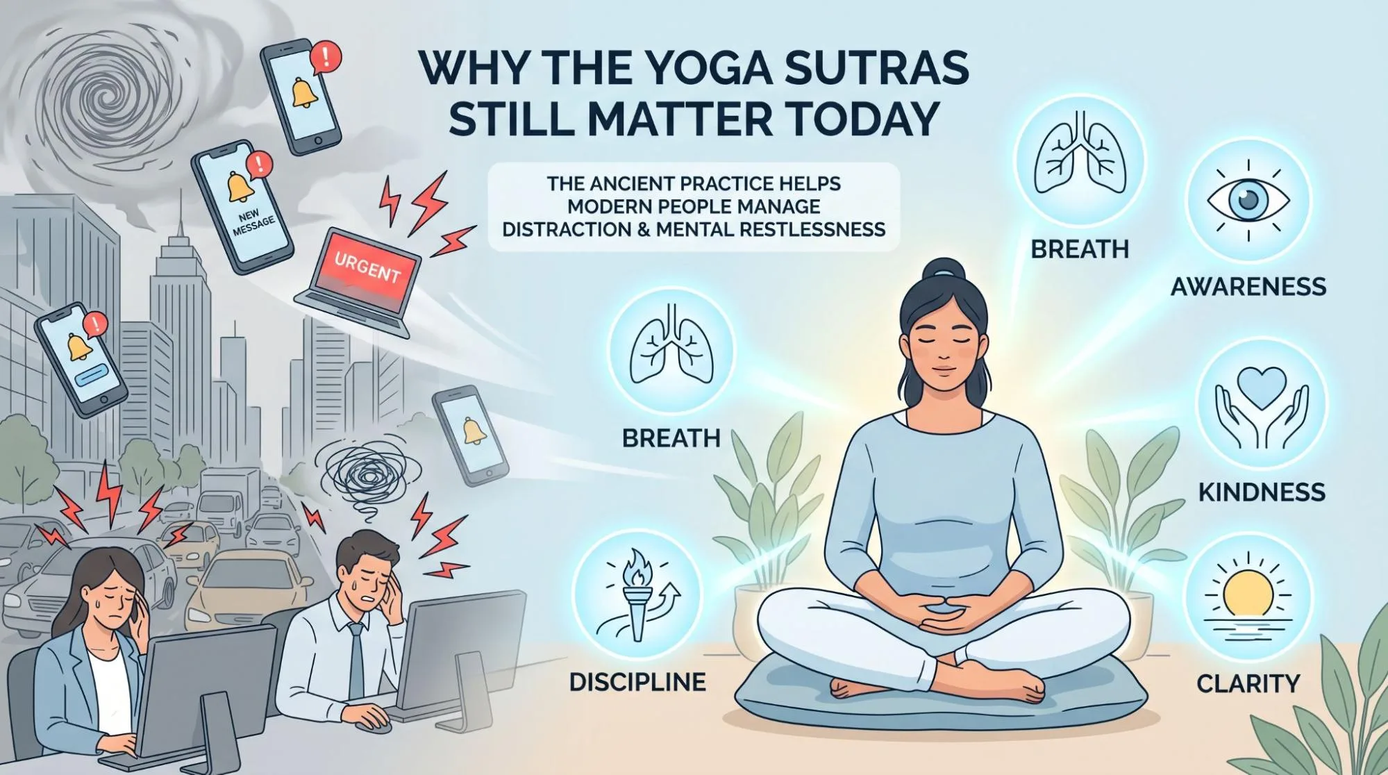 7 Powerful Patanjali Yoga Sutras for Beginners: Meaning & Practice