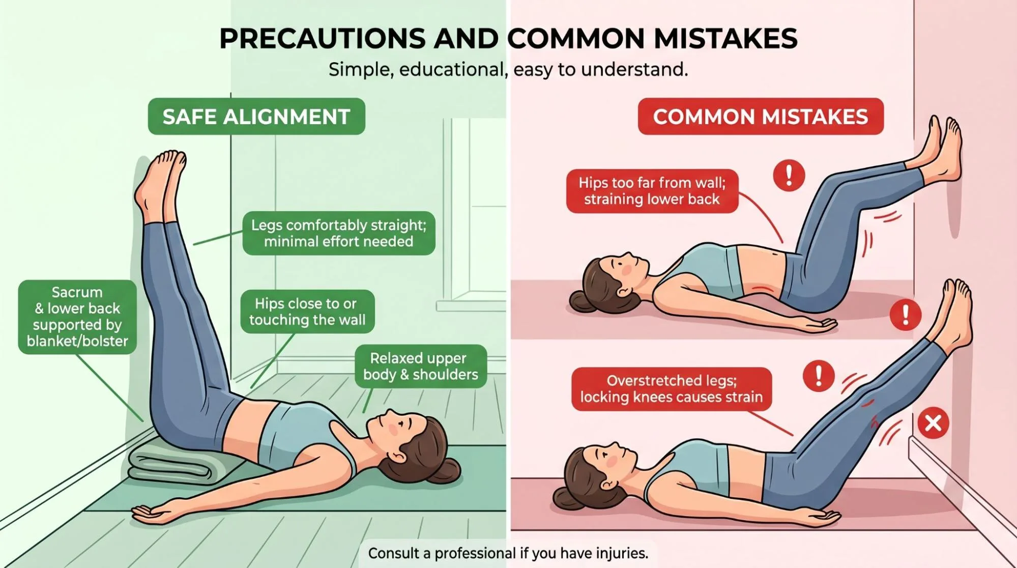 Legs Up the Wall Pose benefits for relaxation and blood flow