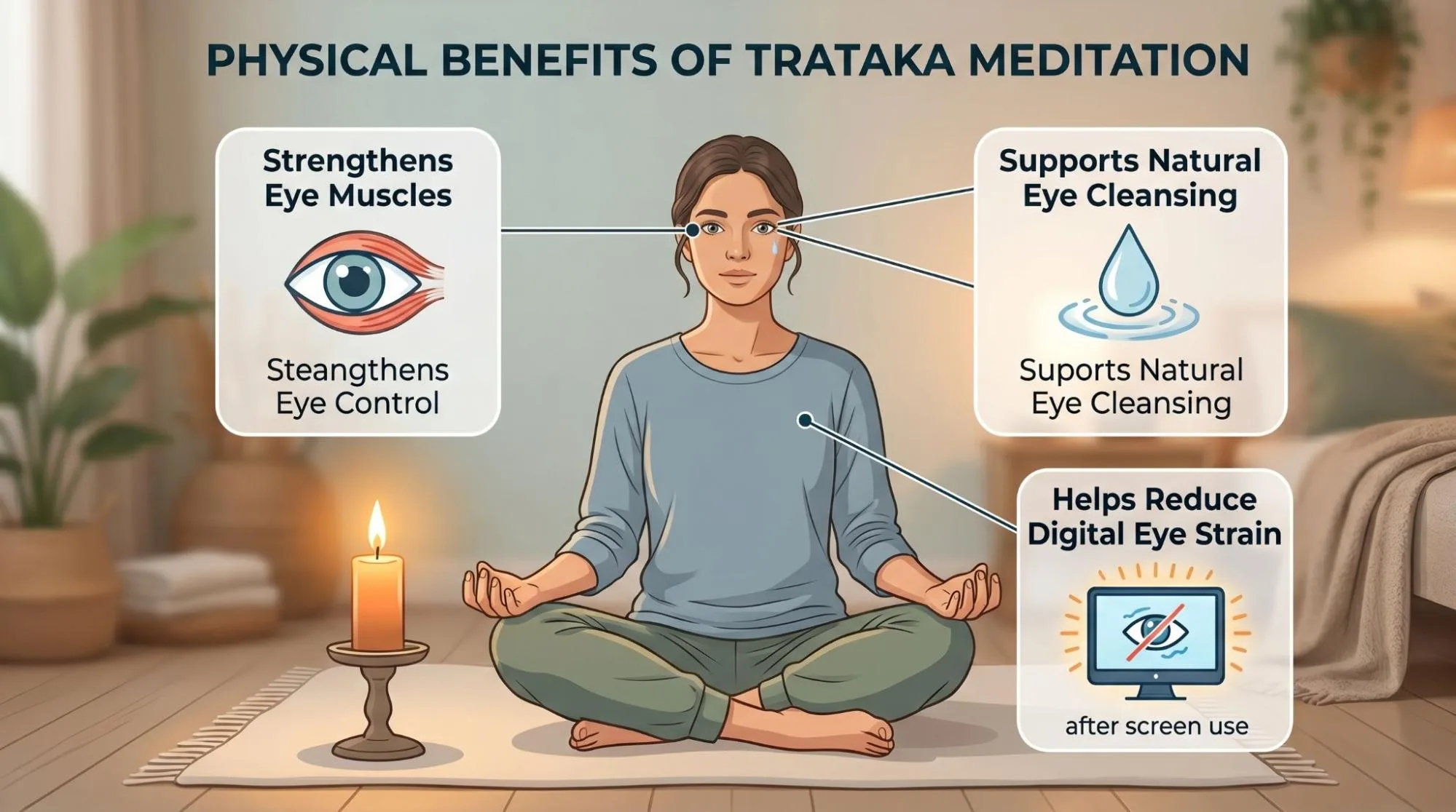 9 Trataka Meditation Candle Gazing Benefits & Safe Steps