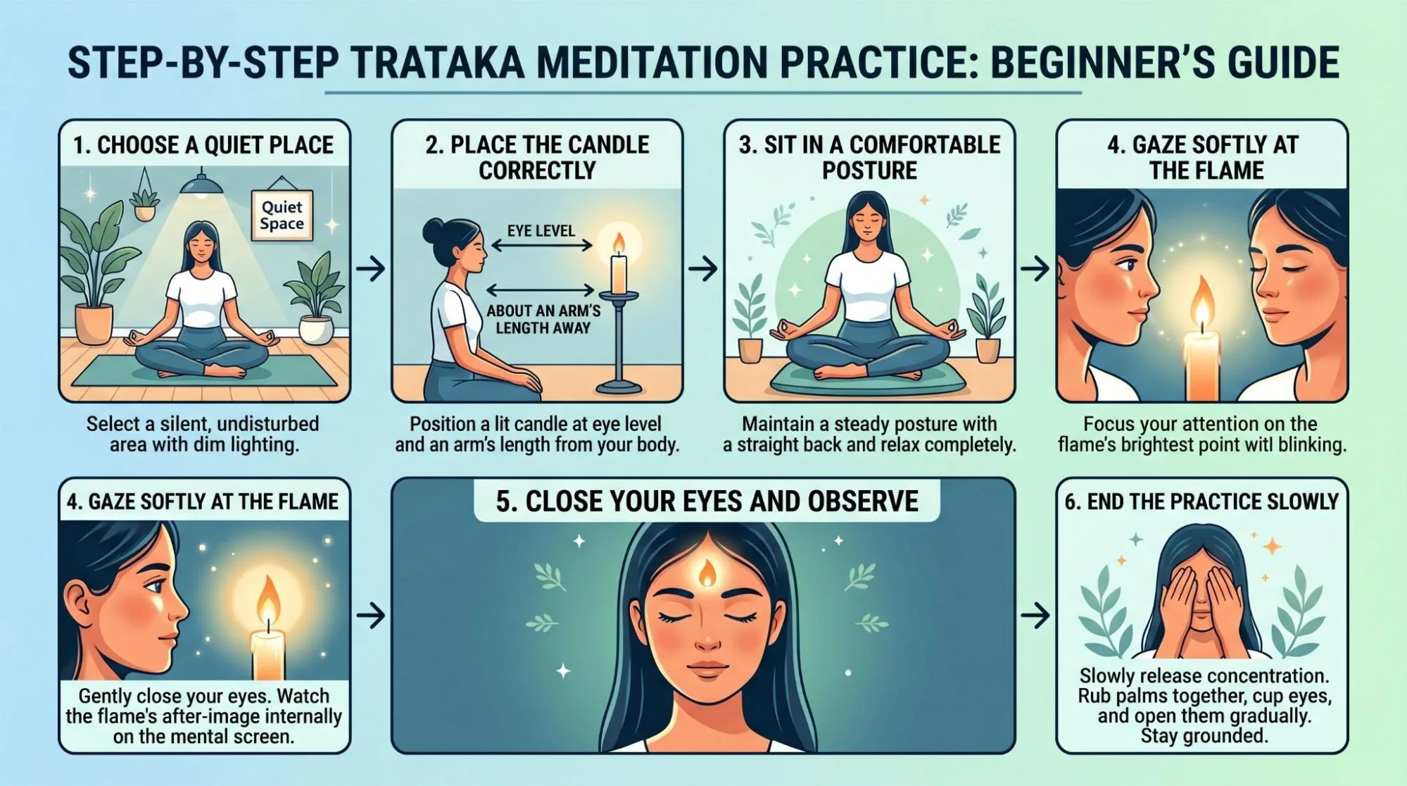 9 Trataka Meditation Candle Gazing Benefits & Safe Steps