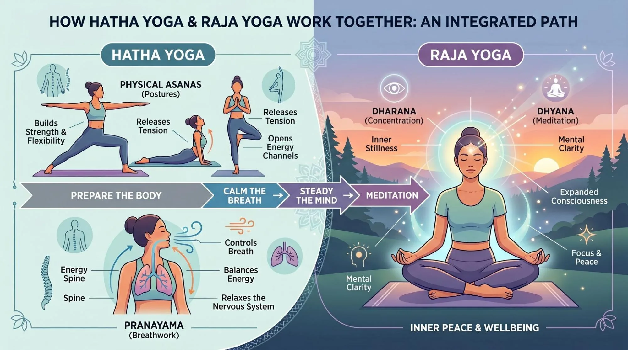 Difference Between Hatha and Raja Yoga: 7 Easy Points